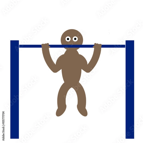 Fototapeta Kippy doing pullups