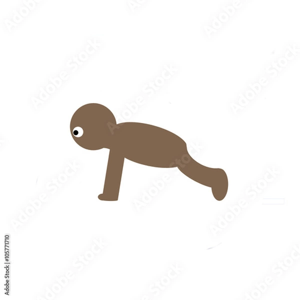 Fototapeta Kippy doing pushups