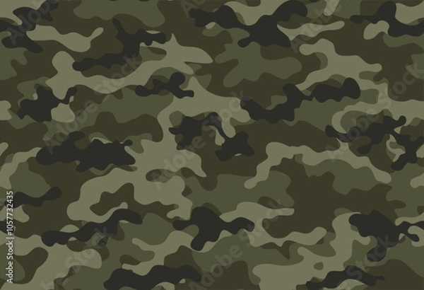 Fototapeta 
khaki camouflage seamless pattern, vector background, forest hunting print