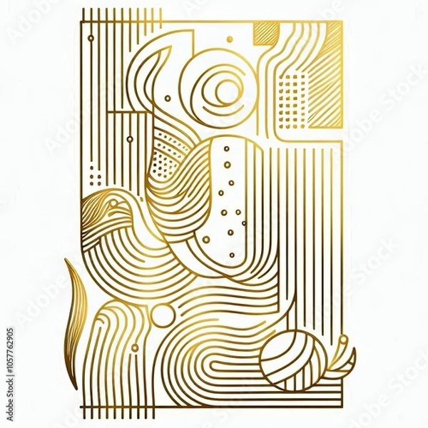 Fototapeta Decorative Composition in the Style of Exquisite Minimalism