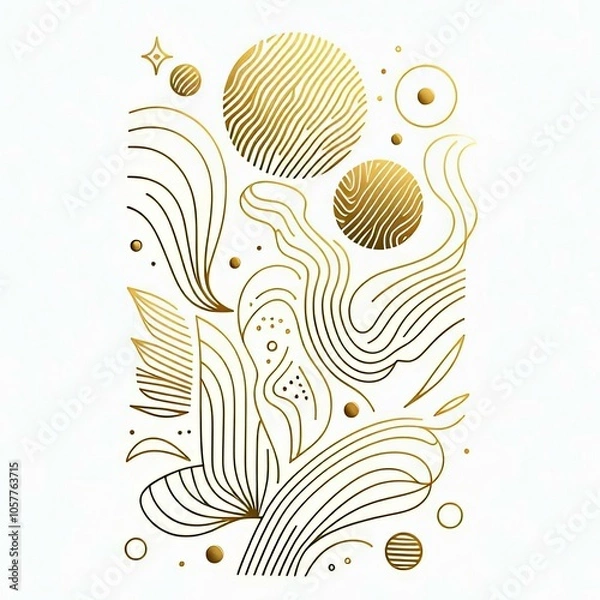 Fototapeta Decorative Composition in the Style of Exquisite Minimalism
