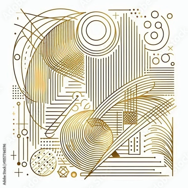 Fototapeta Decorative Composition in the Style of Exquisite Minimalism