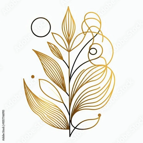 Fototapeta Decorative Composition in the Style of Exquisite Minimalism