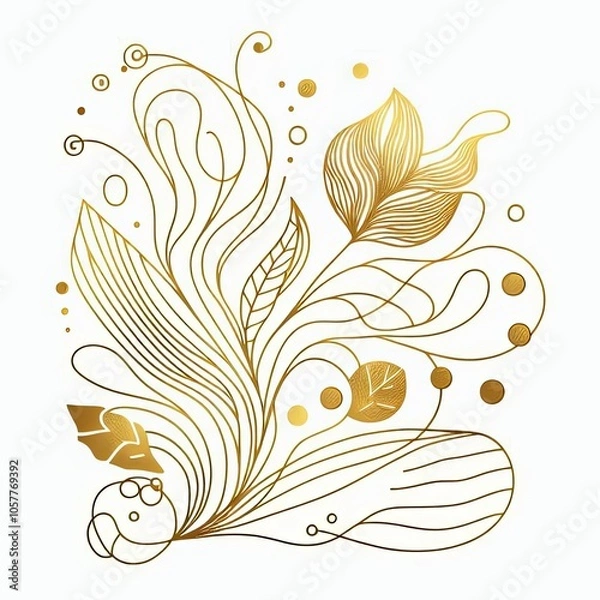 Fototapeta Decorative Composition in the Style of Exquisite Minimalism