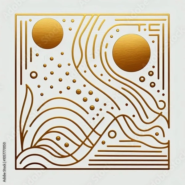 Fototapeta Decorative Composition in the Style of Exquisite Minimalism