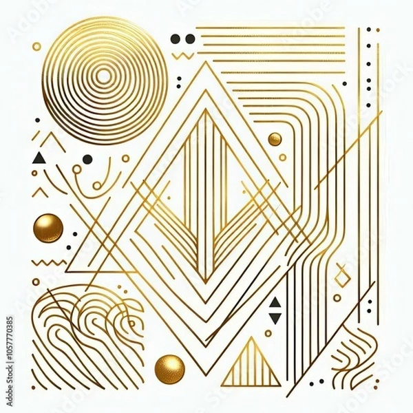 Fototapeta Decorative Composition in the Style of Exquisite Minimalism