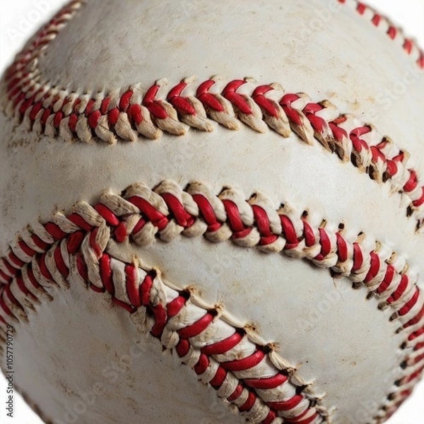 Obraz baseball on red background