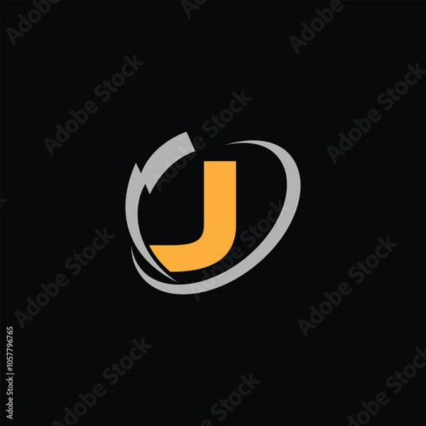 Obraz Electric Power Symbol With Letter J