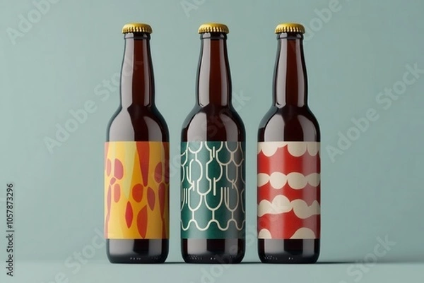 Obraz Creating creative label designs for beer bottles