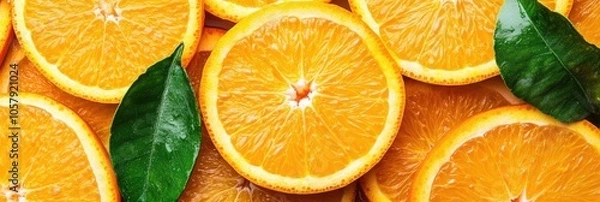 Fototapeta Vibrant Orange Slices: Fresh Citrus, Bursting with Juicy Goodness