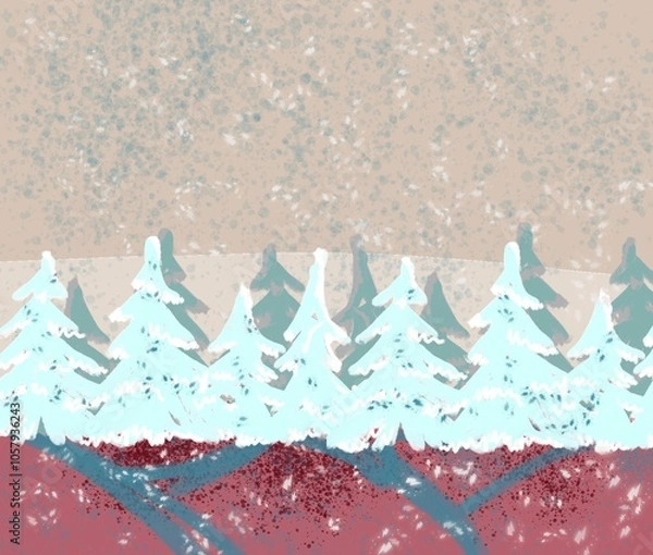 Obraz christmas background with snowflakes