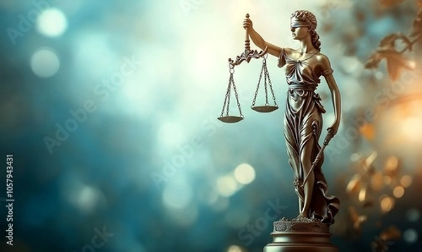 Fototapeta Symbolic Representation of Ethical Dilemmas and Justice