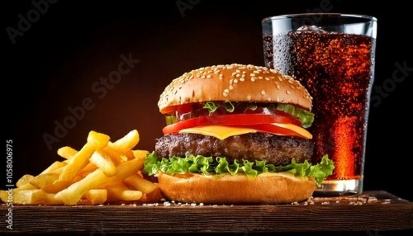 Fototapeta Burger - generative ai, üretken yapay zeka