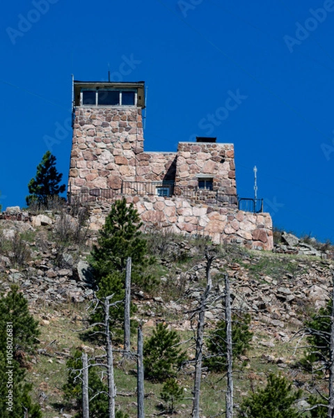 Obraz Lookout Tower on Mount Coolidge in Custer State Park in the Black Hills