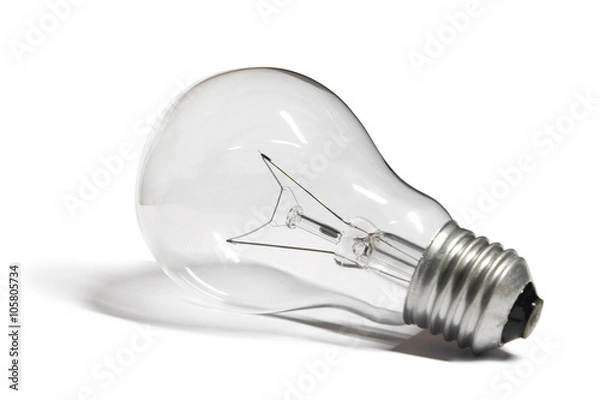 Fototapeta żarówka na białym tle