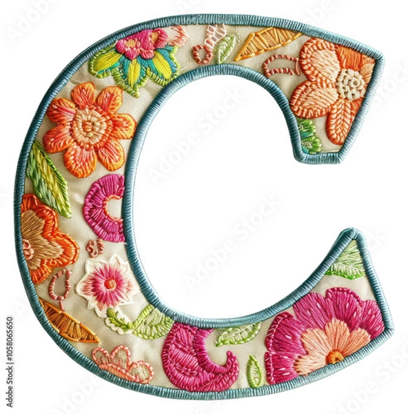 Fototapeta PNG Alphabet C pattern white background creativity.