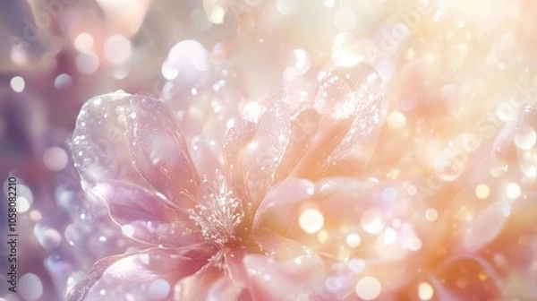 Obraz A graceful, flowing background with pastel hues and light sparkles, inspired by the magic of fairy tales