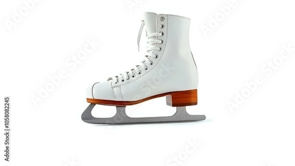 Obraz Ice Skates on White Background