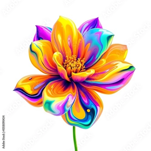 Obraz abstract flower illustration
