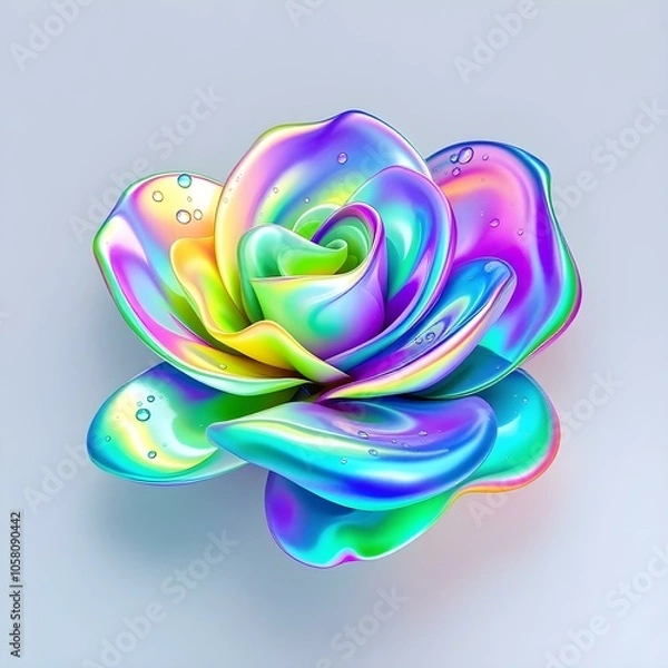 Obraz abstract colorful flower