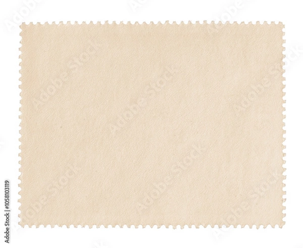 Obraz postage stamp with blank paper design space on transparent background	
