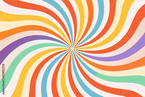 Fototapeta abstract colorful background. background, colorful, abstract, sun rays, illustration 