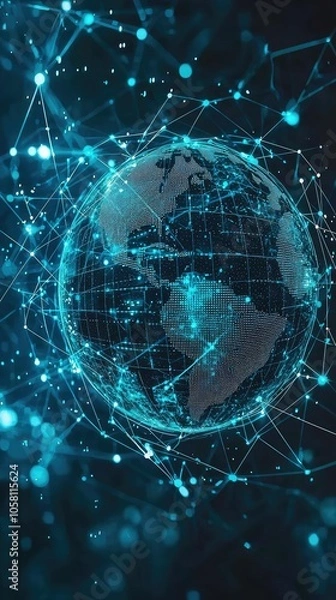 Fototapeta Captivating Technology Globe Background Image