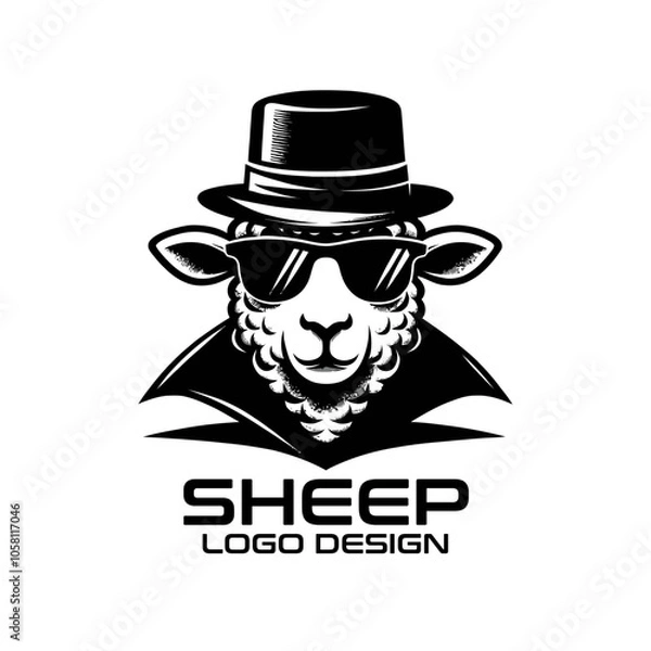 Fototapeta Sheep Vector Logo Design