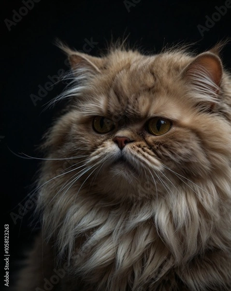 Obraz Professional Photo of grey persian cat portrait breed