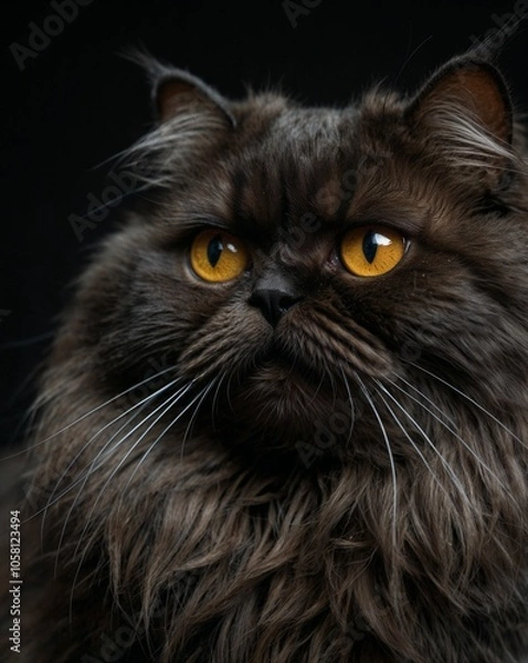 Fototapeta Professional Photo of grey persian cat portrait unique