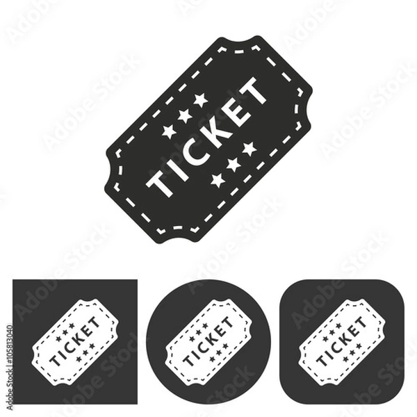 Fototapeta Ticket - vector icon.