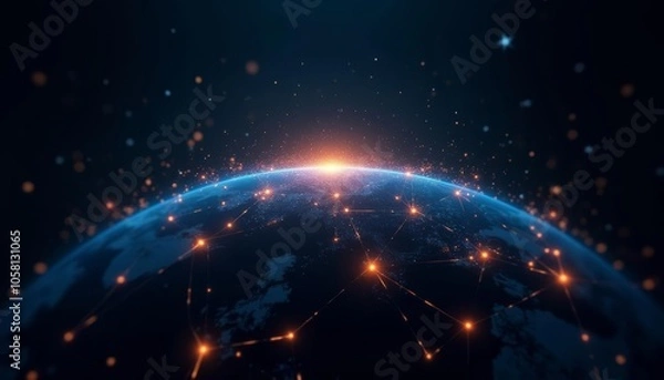 Fototapeta  Connecting the world through technology