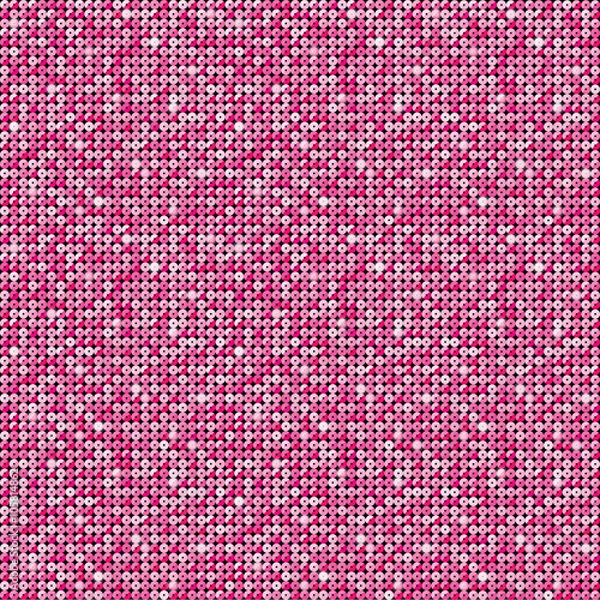 Fototapeta Pink sequin background. Square frame. Eps 10.