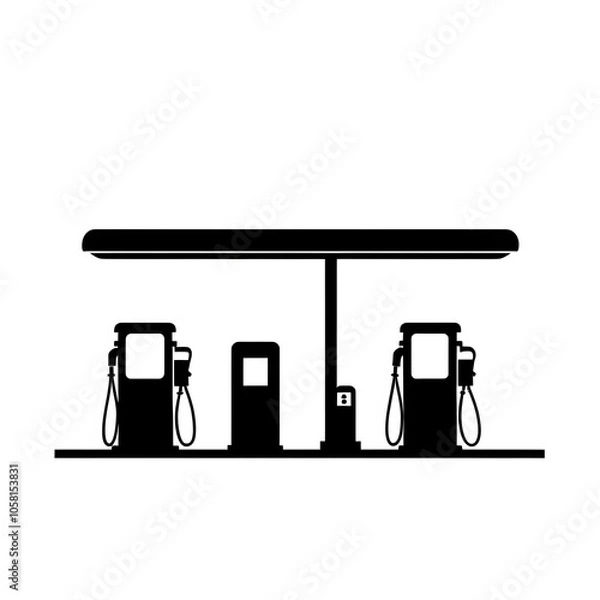 Fototapeta gas station vector