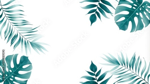 Obraz palm leaves background