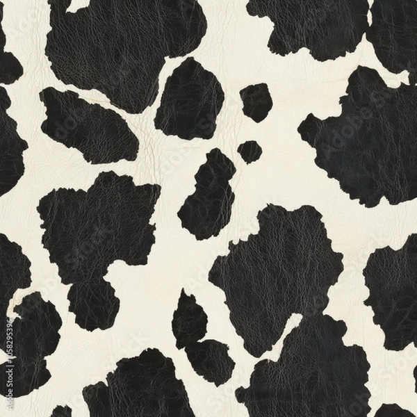 Obraz Classic Black and White Cow Print Pattern, Seamless Pattern