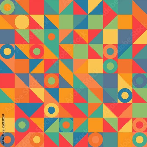 Fototapeta Colorful Geometric Background Vector