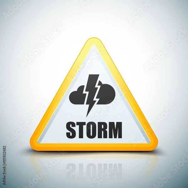 Fototapeta Storm Hazard sign