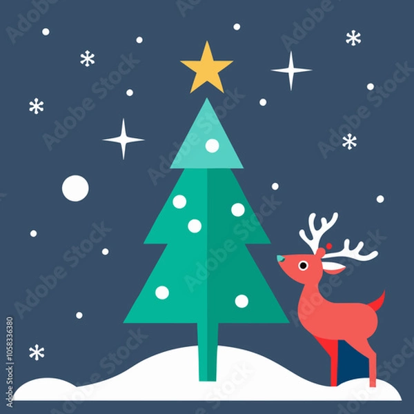 Obraz Christmas greeting banner Background elements