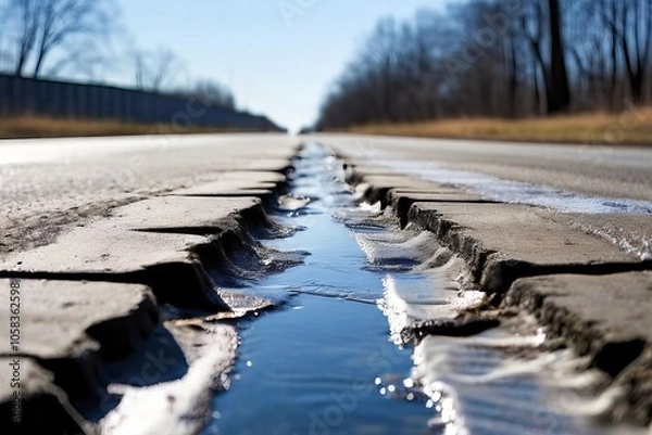 Obraz concrete expansion joints a detailed view of the joints between