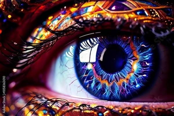 Obraz  cosmic eyes gaze the gaze of a cosmic eye its intricate details