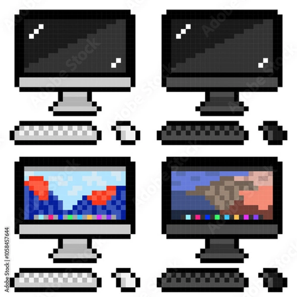Fototapeta iMac PC パソコンドット絵 8bit (.SVG)