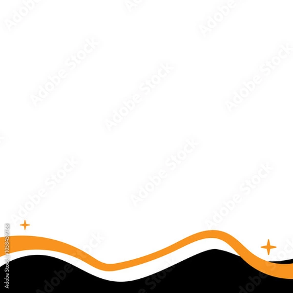 Fototapeta Curve Wavy Footer