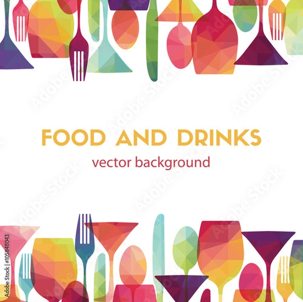 Obraz Pattern background. Food and drinks