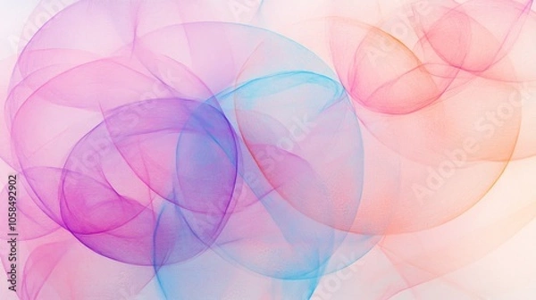 Obraz Colorful Abstract Background with Soft Curves