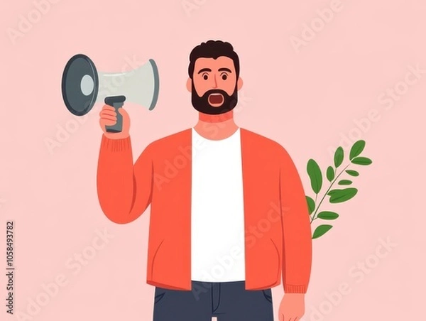 Fototapeta Empowering Voice Inspires Change: A Motivational Speech to Uplift and Encourage Growth