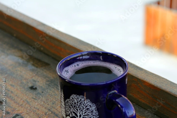 Obraz The blue mug with mulled wine