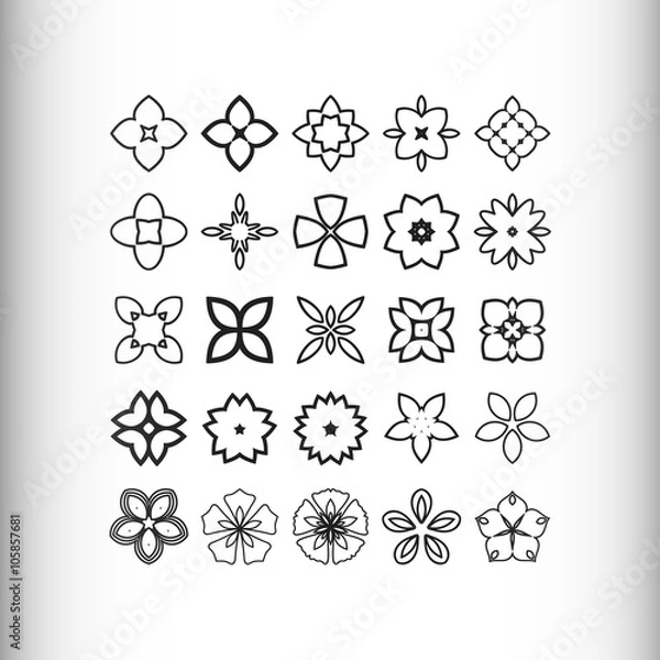 Obraz Vector set of circular patterns