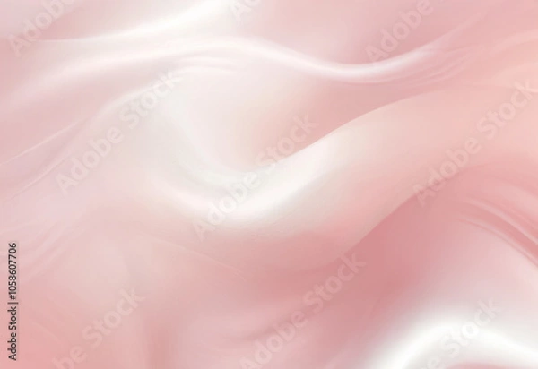 Fototapeta Abstract background of smooth, flowing, pink and white waves.