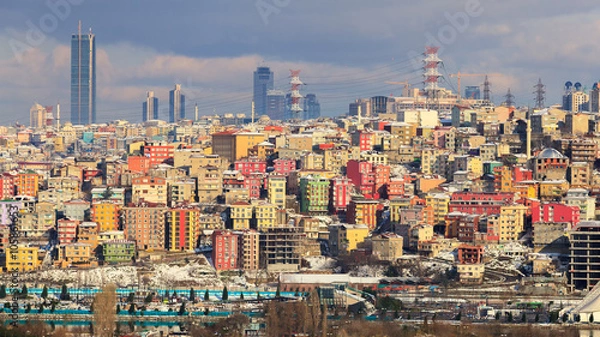 Obraz unplanned urbanization is a great problem for metropolis like Istanbul city